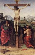 FRANCIA, Francesco Crucifixion with Sts John and Jerome de oil painting artist